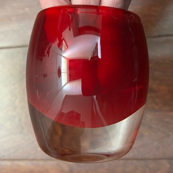 Crate & Barrel Pair of Red Glass Votive Candle Holders - Picture 16 of 16